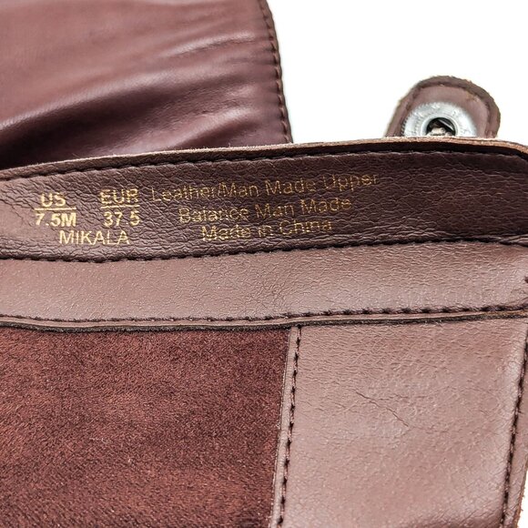 Sam Edelman Women Mikala Riding Brown Leather Croc Back Print Boots sz 7.5 - Picture 8 of 9